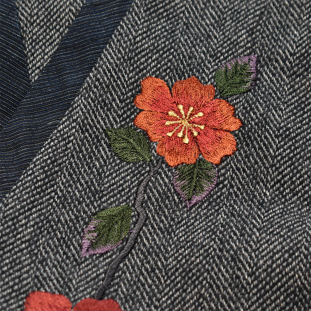 山茶花着物衿カーデジャケット