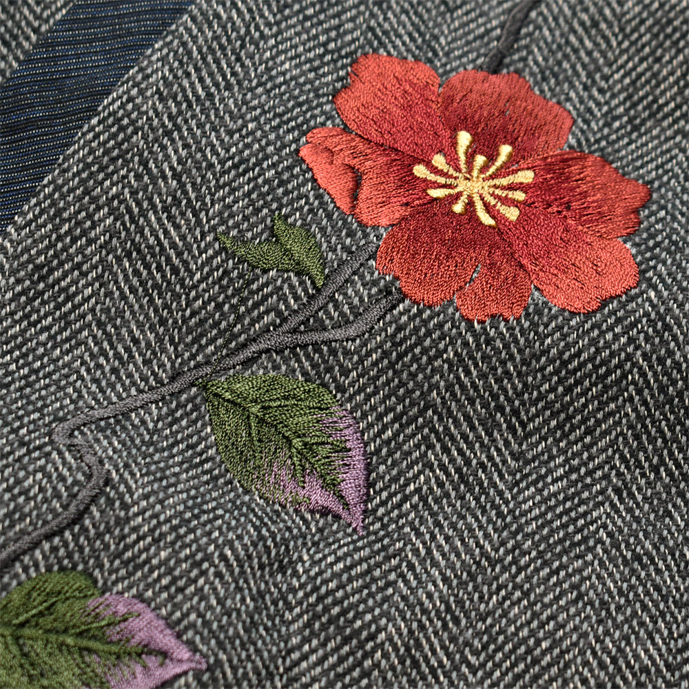 山茶花着物衿カーデジャケット