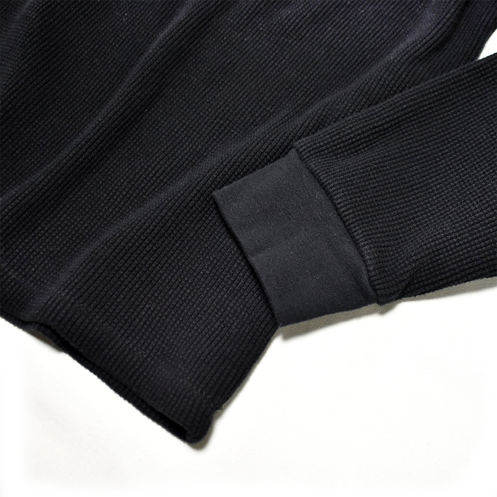 Clouded Waffle Polo Collar Long Sleeve T-Shirt