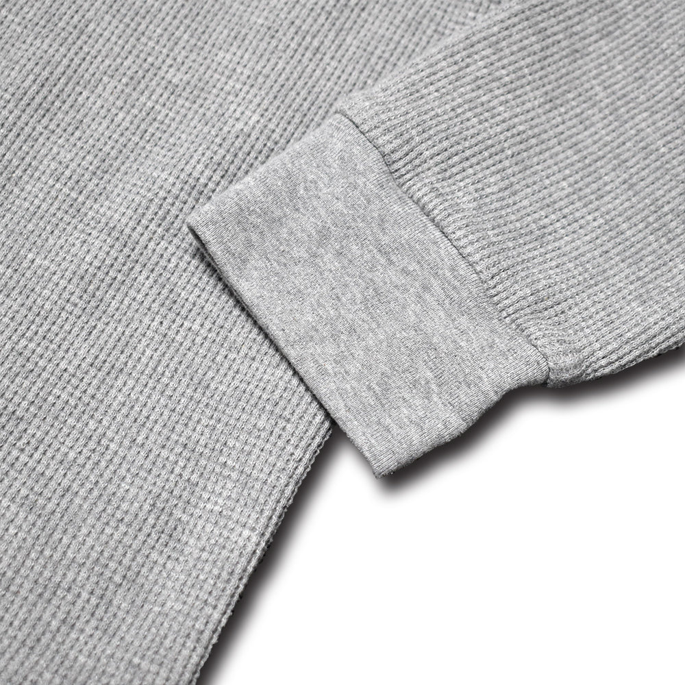 Clouded Waffle Polo Collar Long Sleeve T-Shirt