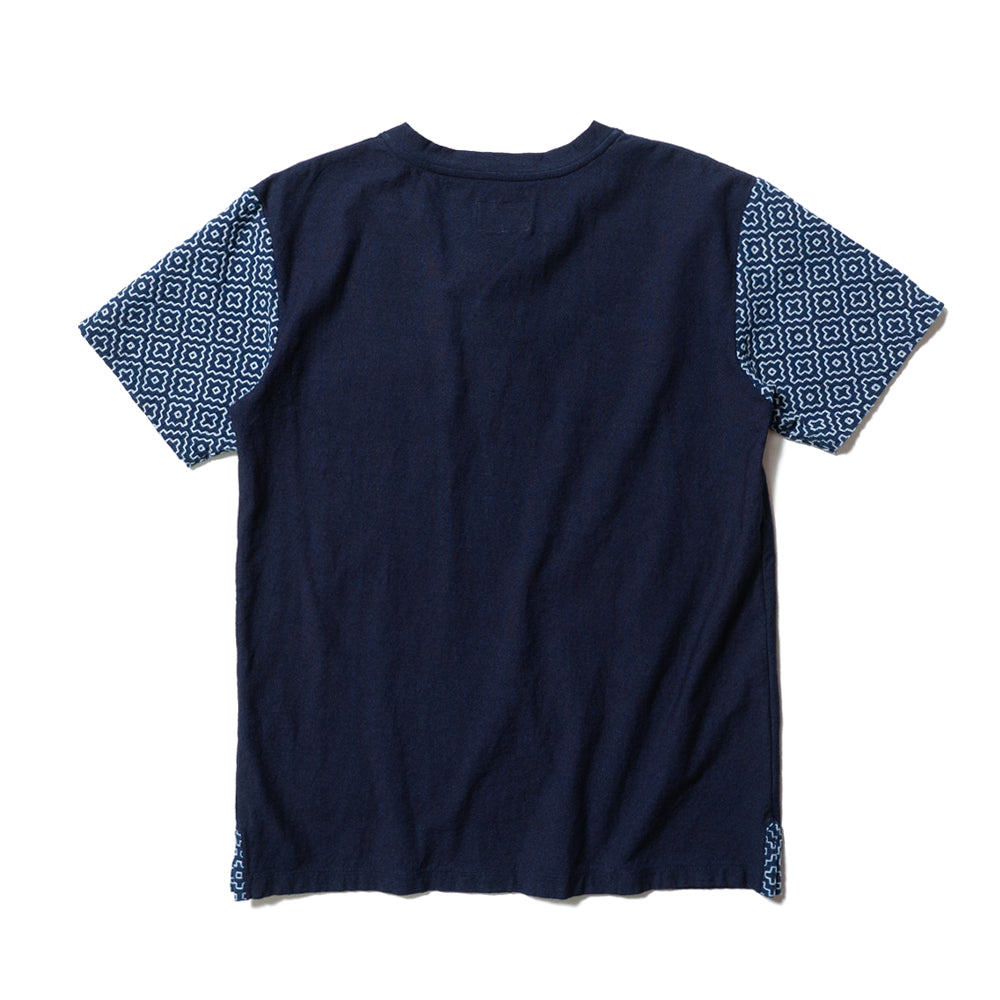 kaki-no-hana sashiko  T-shirt with pockt