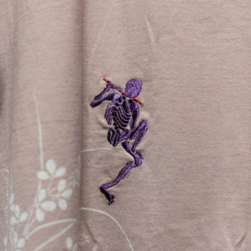笛吹き骸骨 半袖Tシャツ