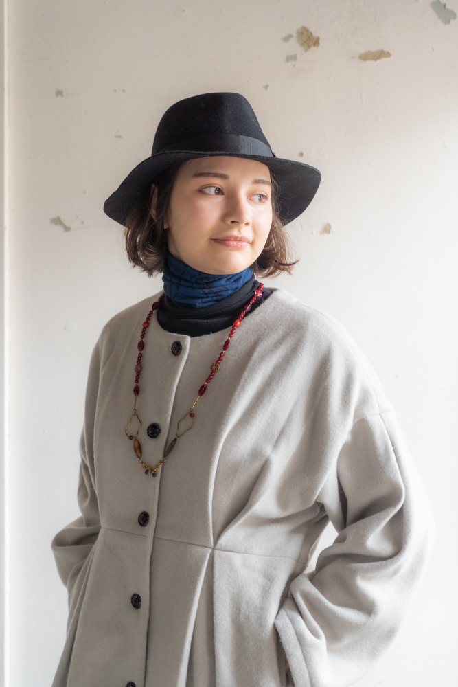 Gloriosa tuck wool coat