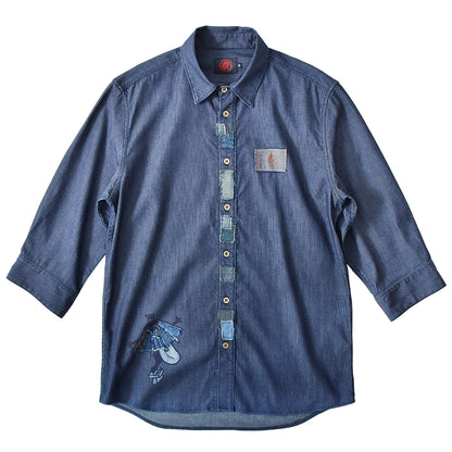 Yokai Patchwork 3/4 Sleeve Shirt
