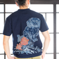 唐獅子牡丹Vネック半袖Tシャツ