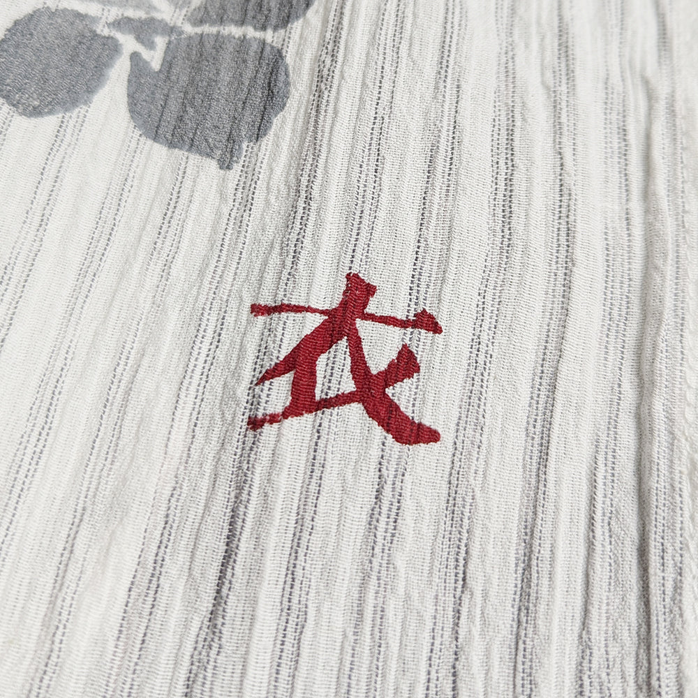 桜　ちぢみ亀田縞ストール