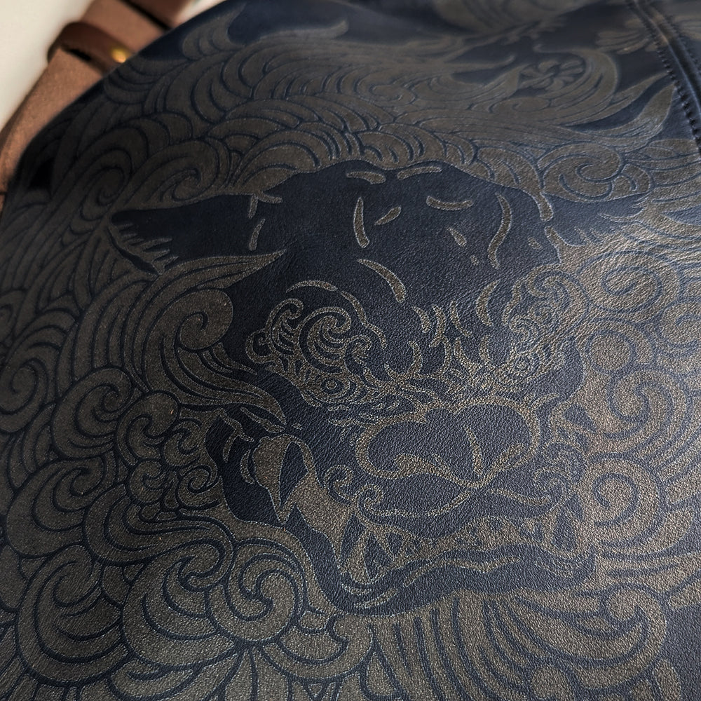 Real leather Gamaguchi Shoulder Bag -Karajishi-