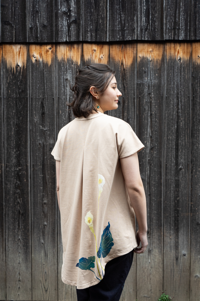  Long Cardigan -Calla lily-