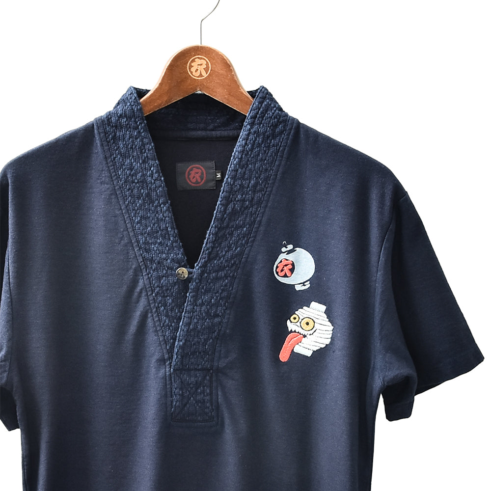 提灯おばけ 着物衿Tシャツ