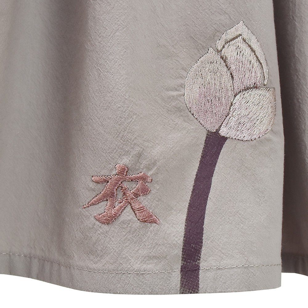 蓮五分袖      タックブラウス