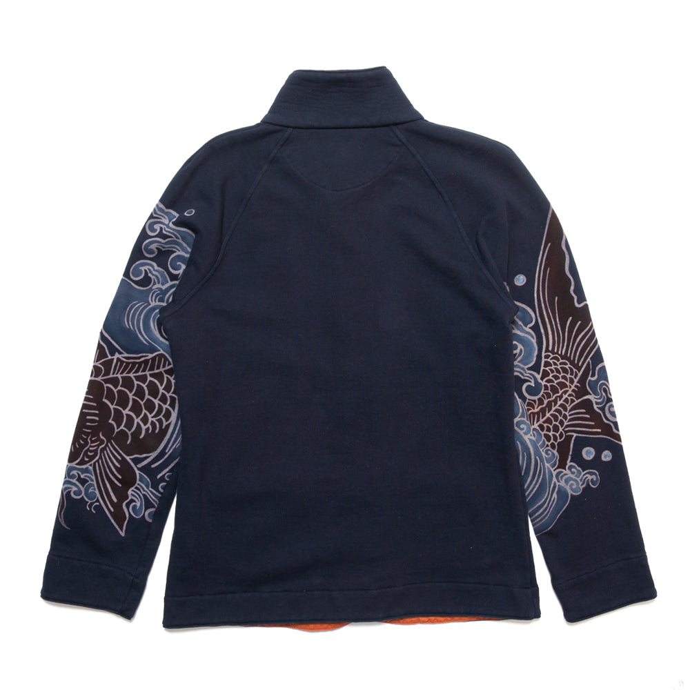 筒描き風 鯉裏毛カーディガン