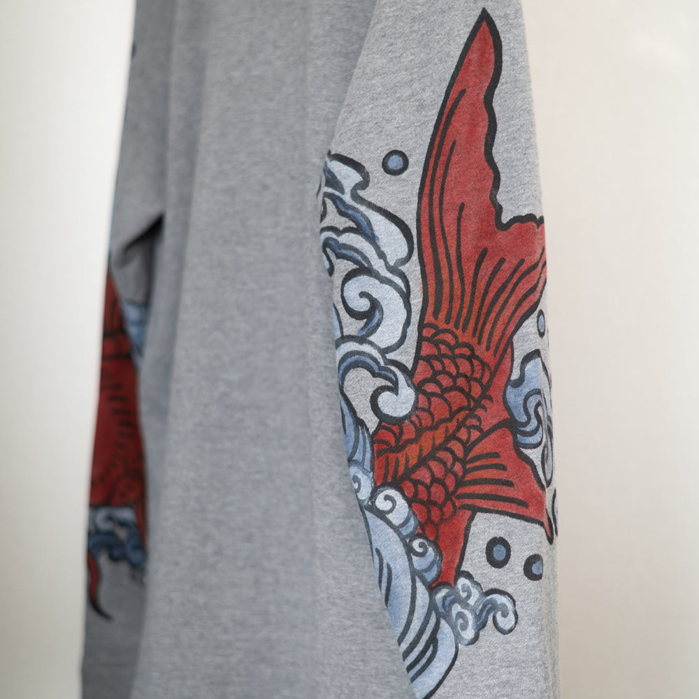 筒描き風 鯉裏毛カーディガン