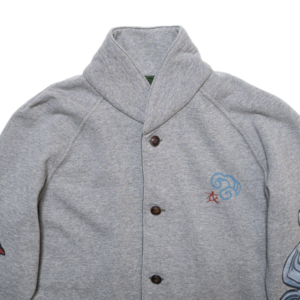 筒描き風 鯉裏毛カーディガン