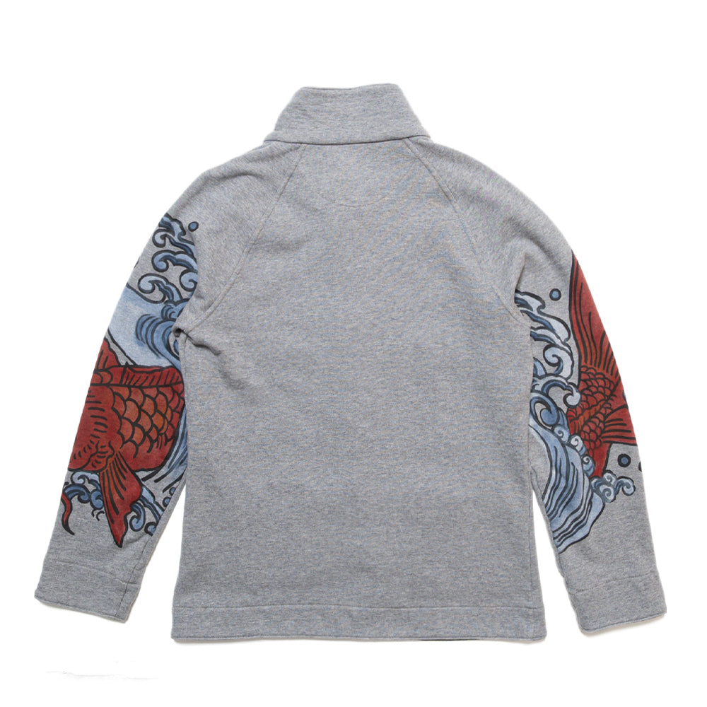 筒描き風 鯉裏毛カーディガン