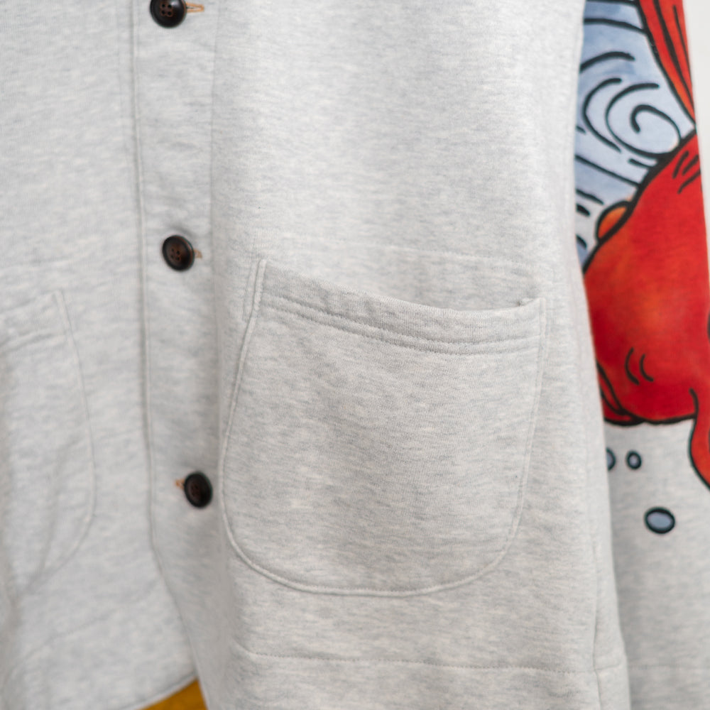 筒描き風 鯉裏毛カーディガン