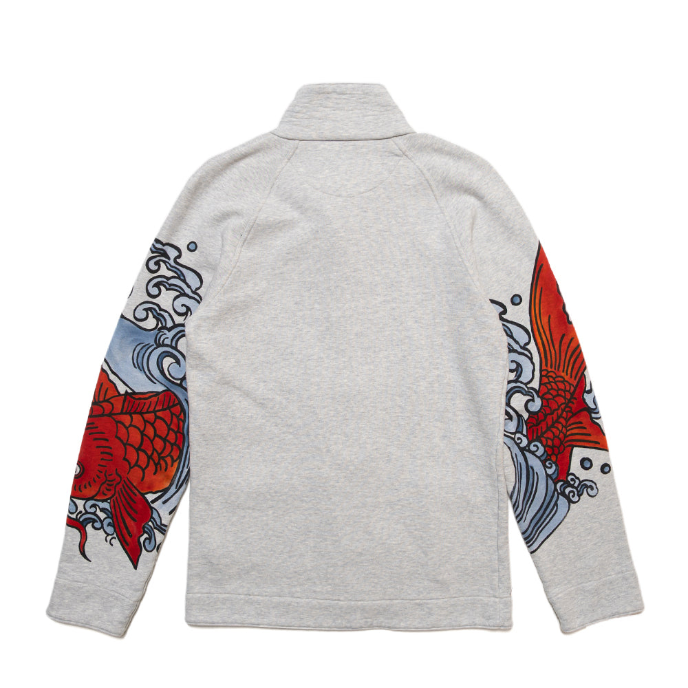 筒描き風 鯉裏毛カーディガン