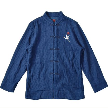 接結刺し子　チャイナジャケット(メンズ）