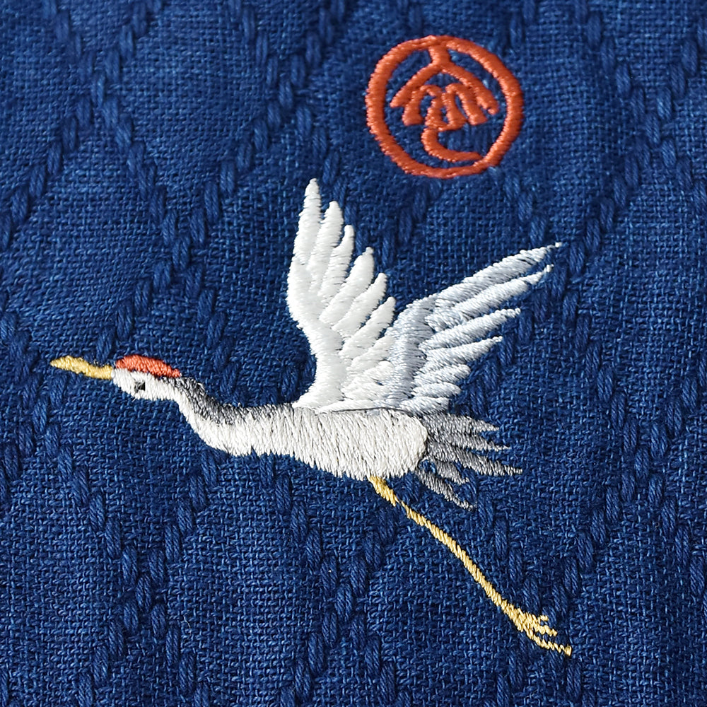 接結刺し子　チャイナジャケット(メンズ）