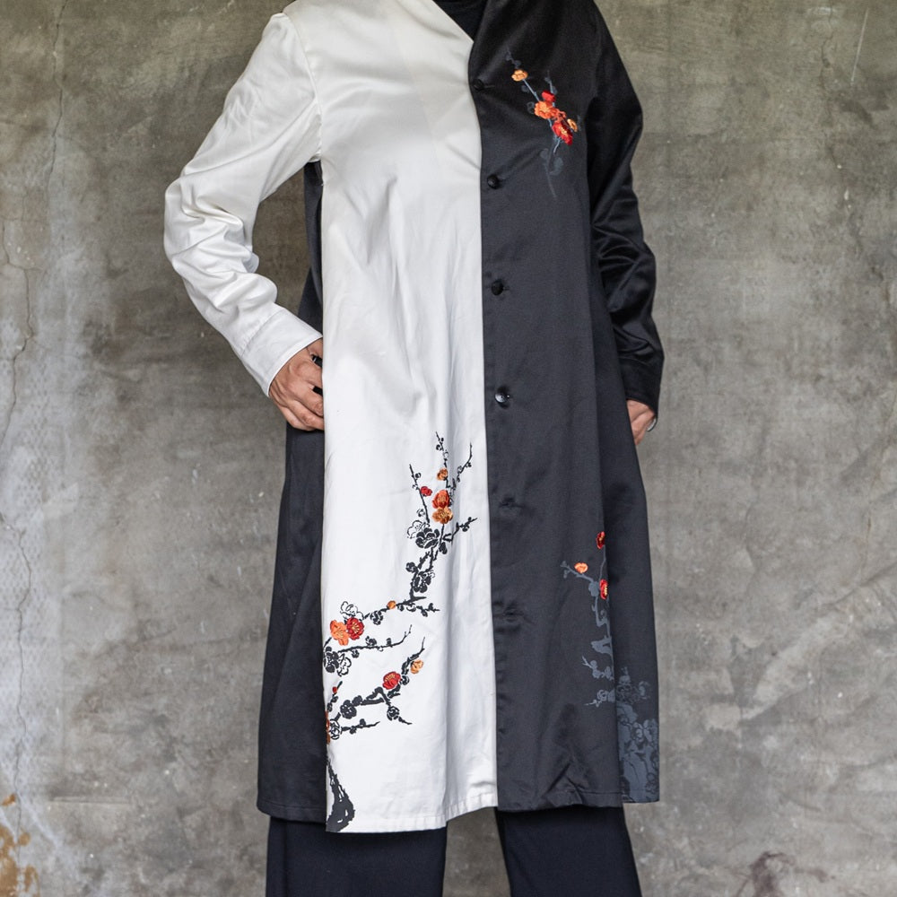 枝梅サイド折り込みワンピース　