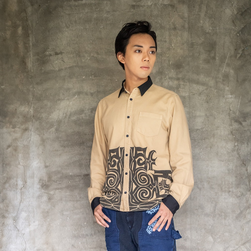 アイヌ文様長袖シャツ – AUSTERE JAPAN KOROMO