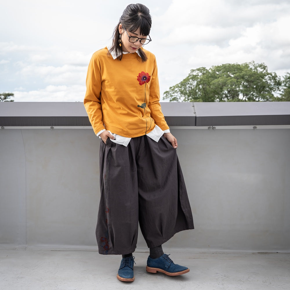 ぼんたん裾タックパンツ