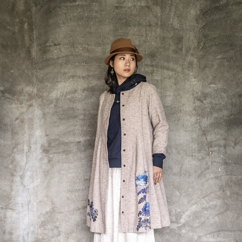 Jazz Nep Dress "Blue Chrysanthemum"