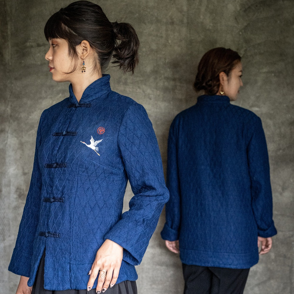 接結刺し子 チャイナジャケット(レディース） – AUSTERE JAPAN KOROMO