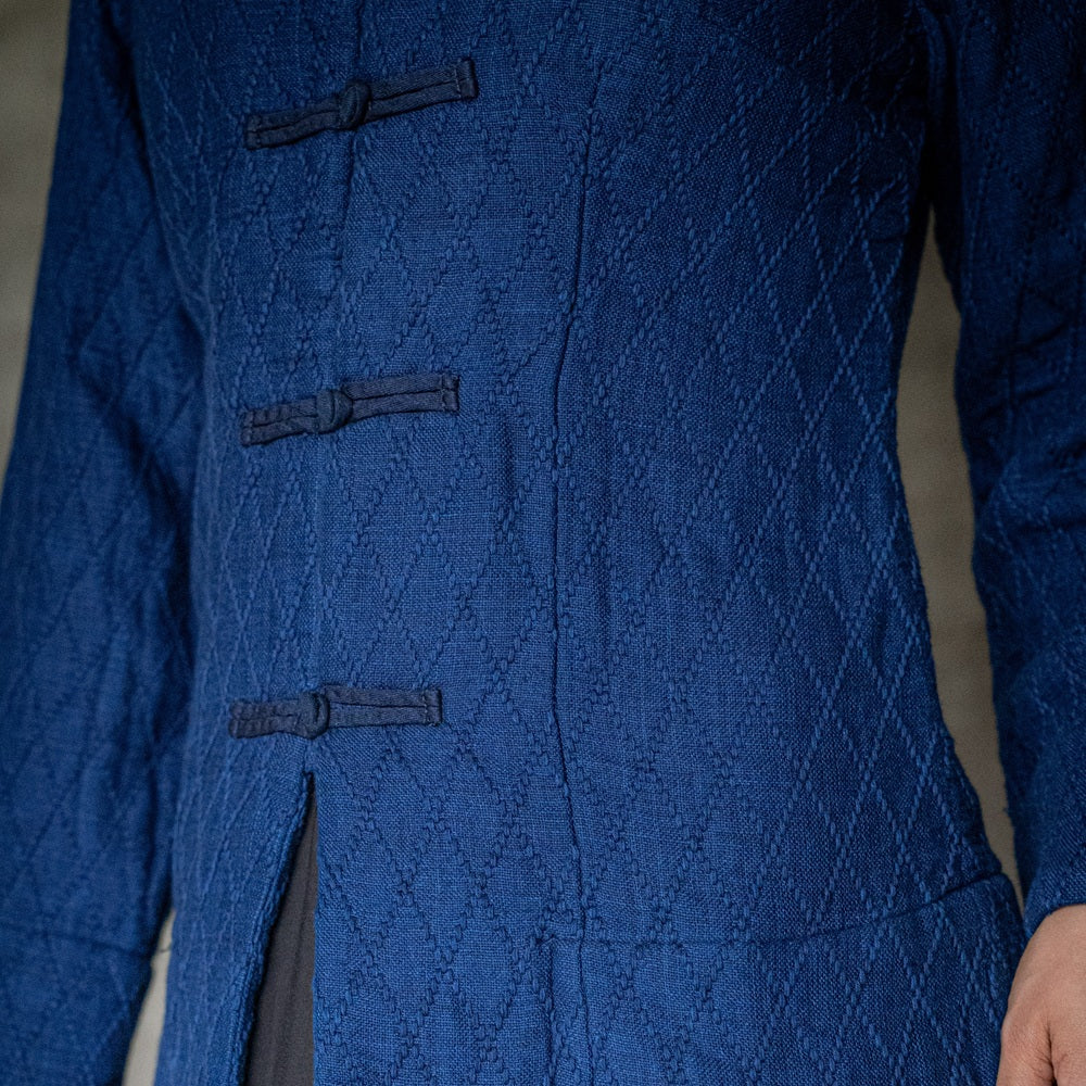 接結刺し子　チャイナジャケット(レディース）