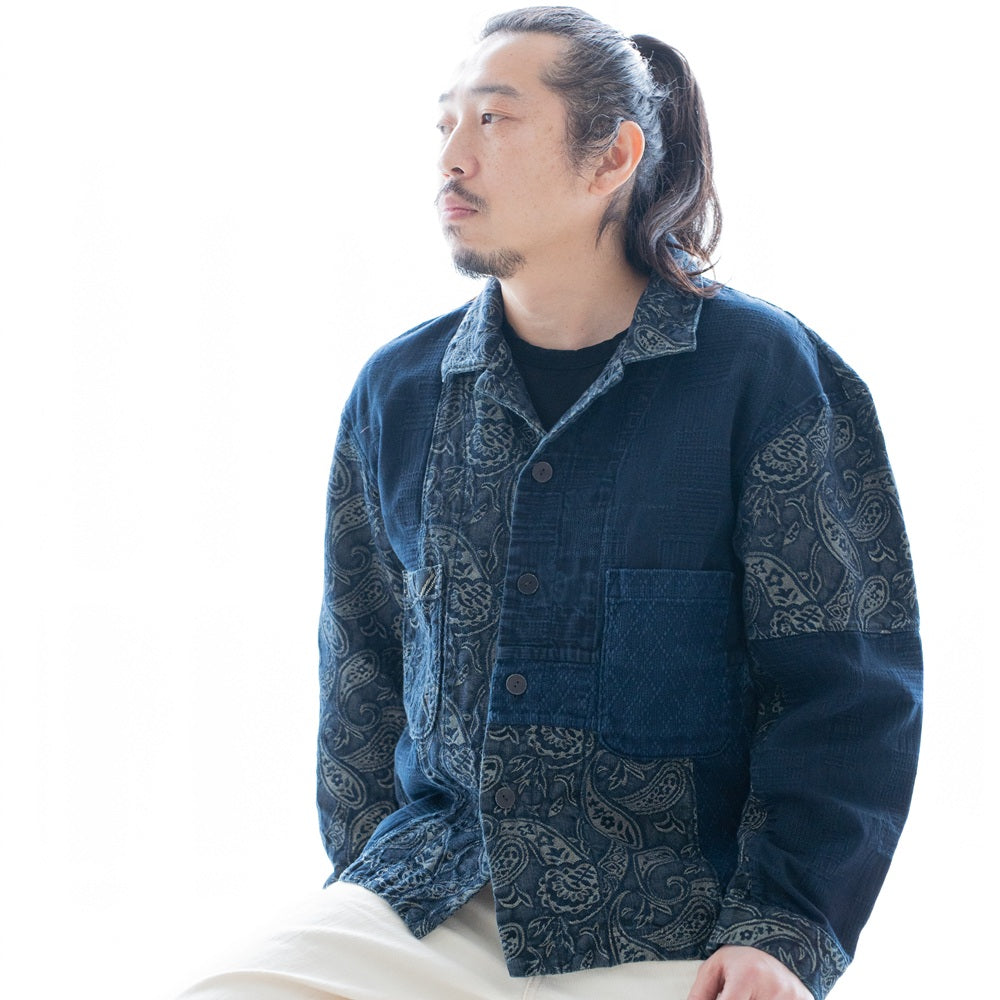 ペイズリーパッチワークジャケット インディゴ – AUSTERE JAPAN KOROMO