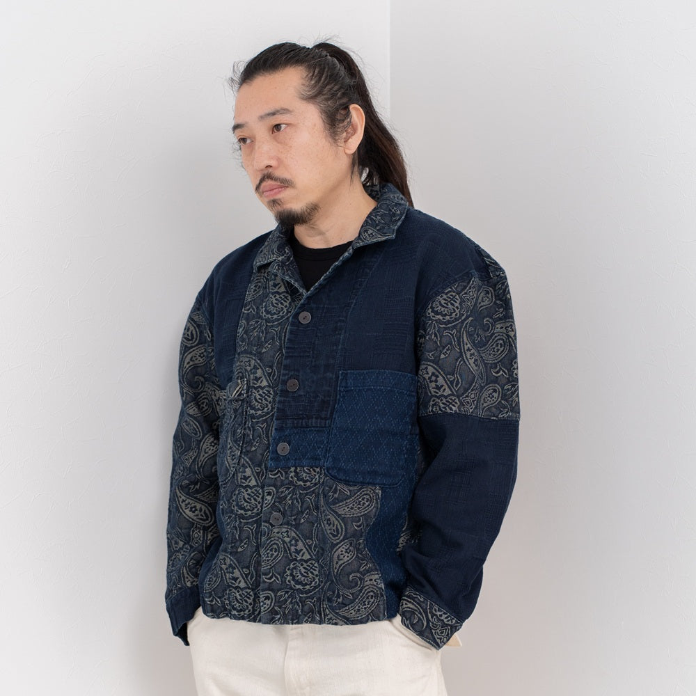 VINTAGE イタリア製 ペイズリー パッチワーク 変形 ジャケットストーン ペイズリーパッチワークジャケット インディゴ – AUSTERE JAPAN KOROMO