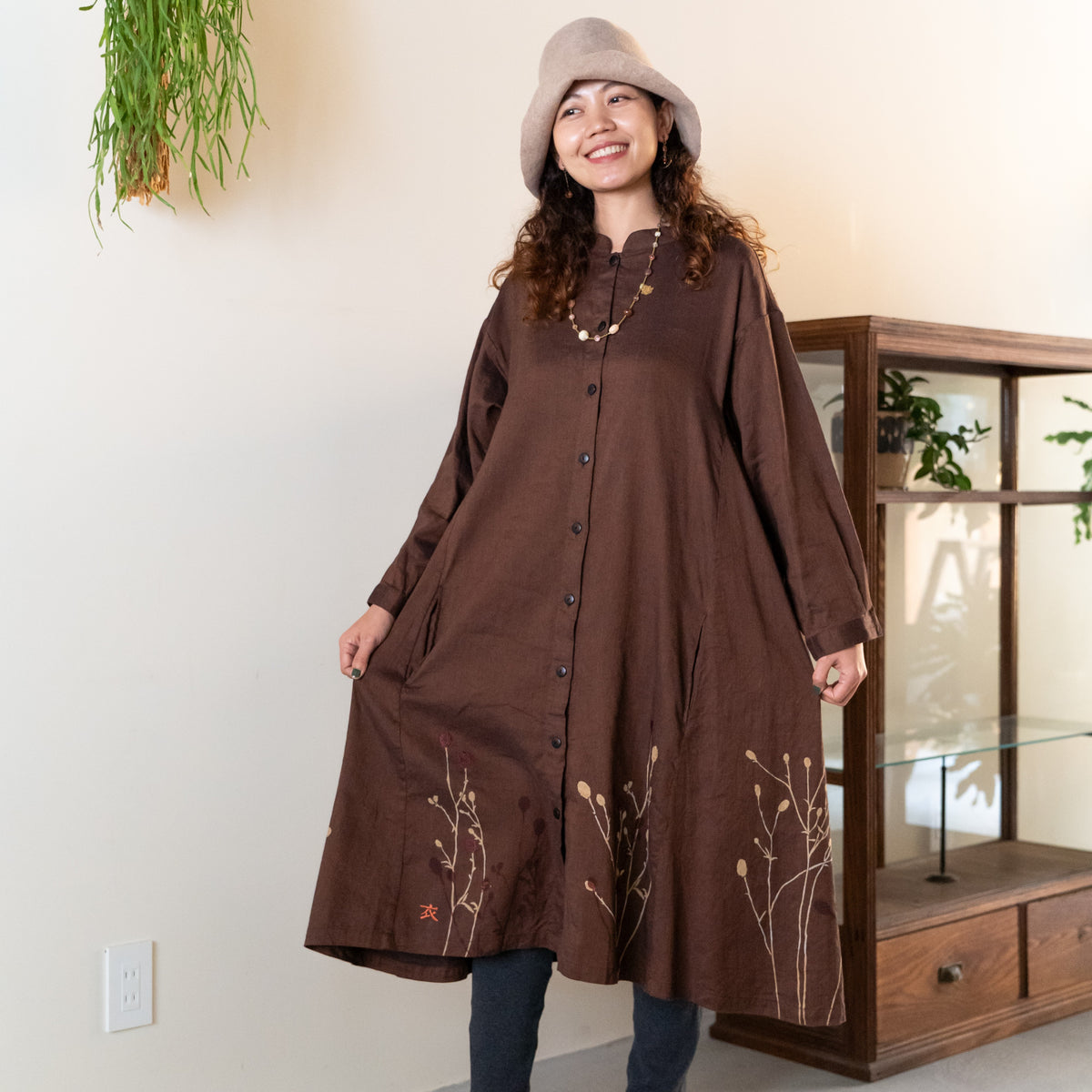 Tama-mushi Weave Great Burnet Dress