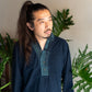 Kimono-Collar Patchwork T-Shirt