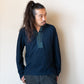 Kimono-Collar Patchwork T-Shirt