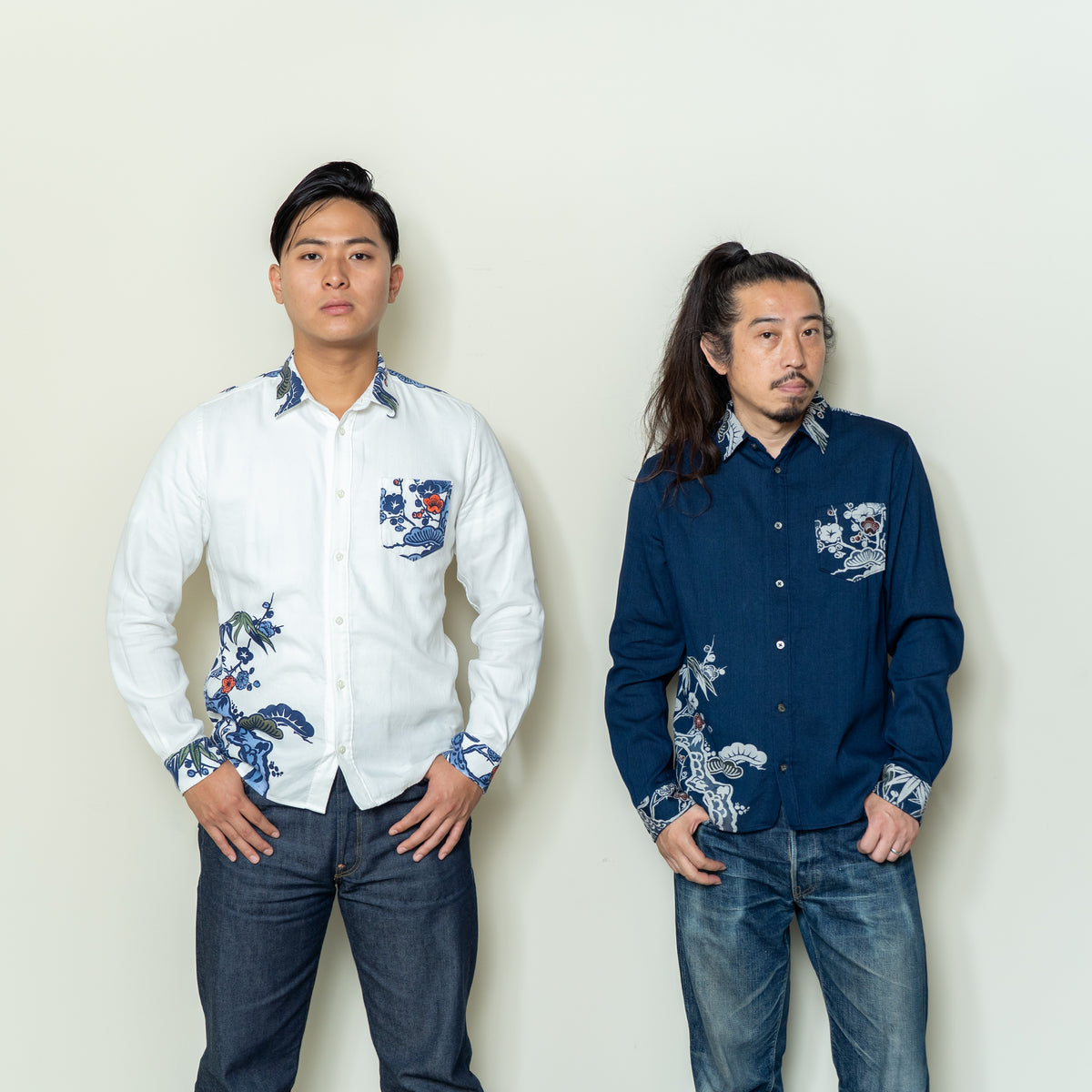 Tube painting Shochikubai Hand-Painted Shirt