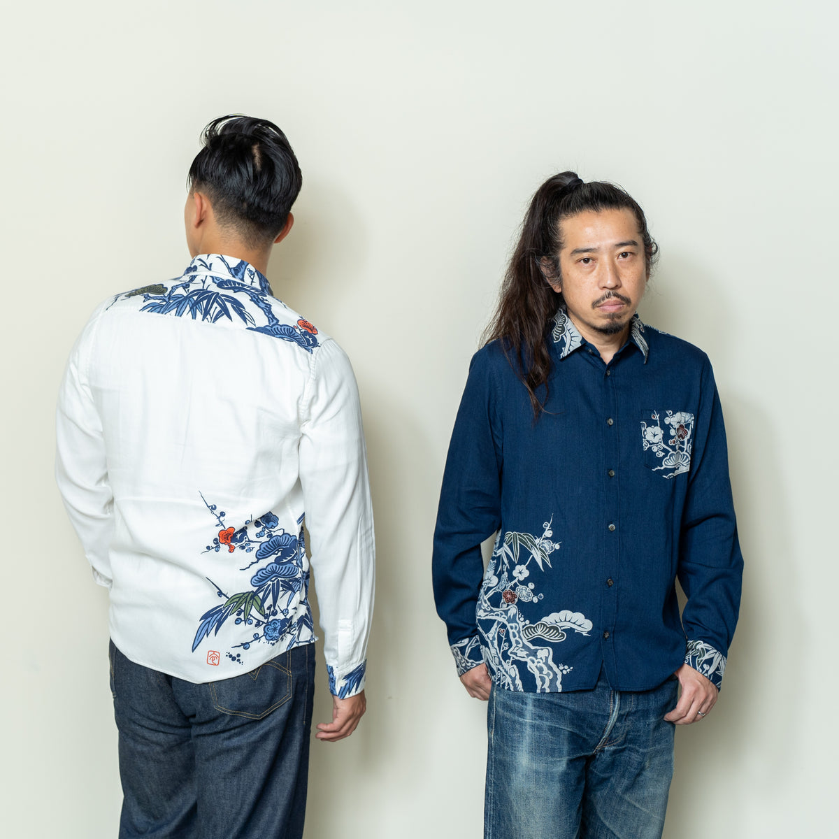 Tube painting Shochikubai Hand-Painted Shirt