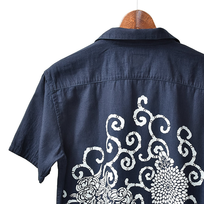 Arabesque Karajishi Open-Collar Shirt