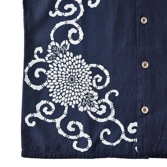 Arabesque Karajishi Open-Collar Shirt