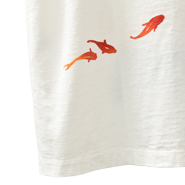 蓮リーフプリント 和金Tシャツ