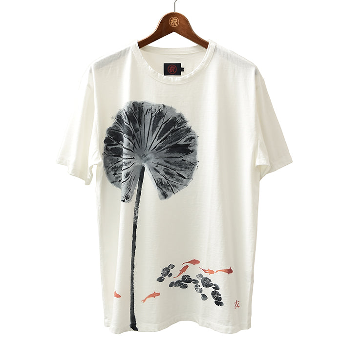 蓮リーフプリント 和金Tシャツ