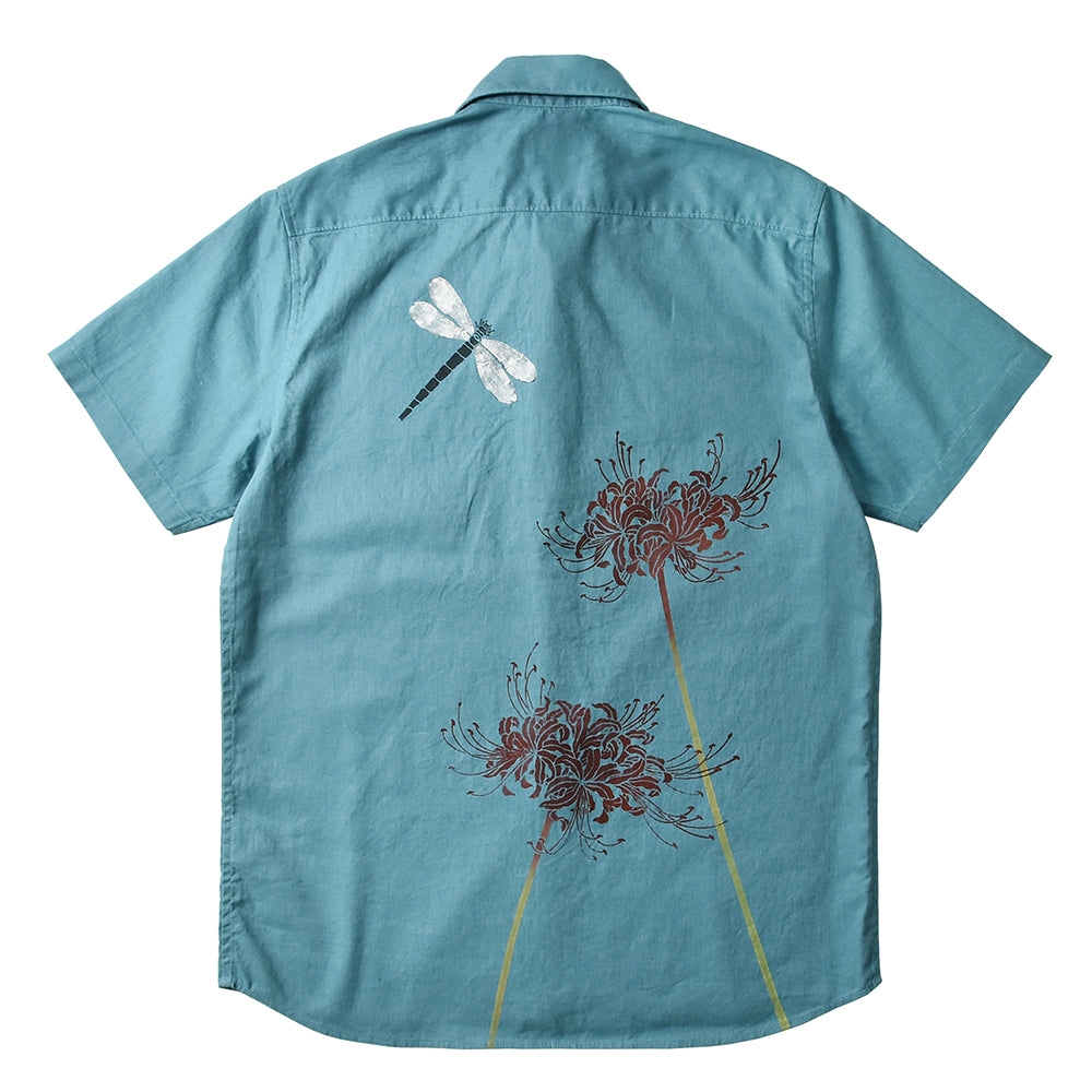 Red Spider Lily & Washi Dragonfly Shirt