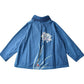 Agapanthus Layered Kimono-Collar Jacket