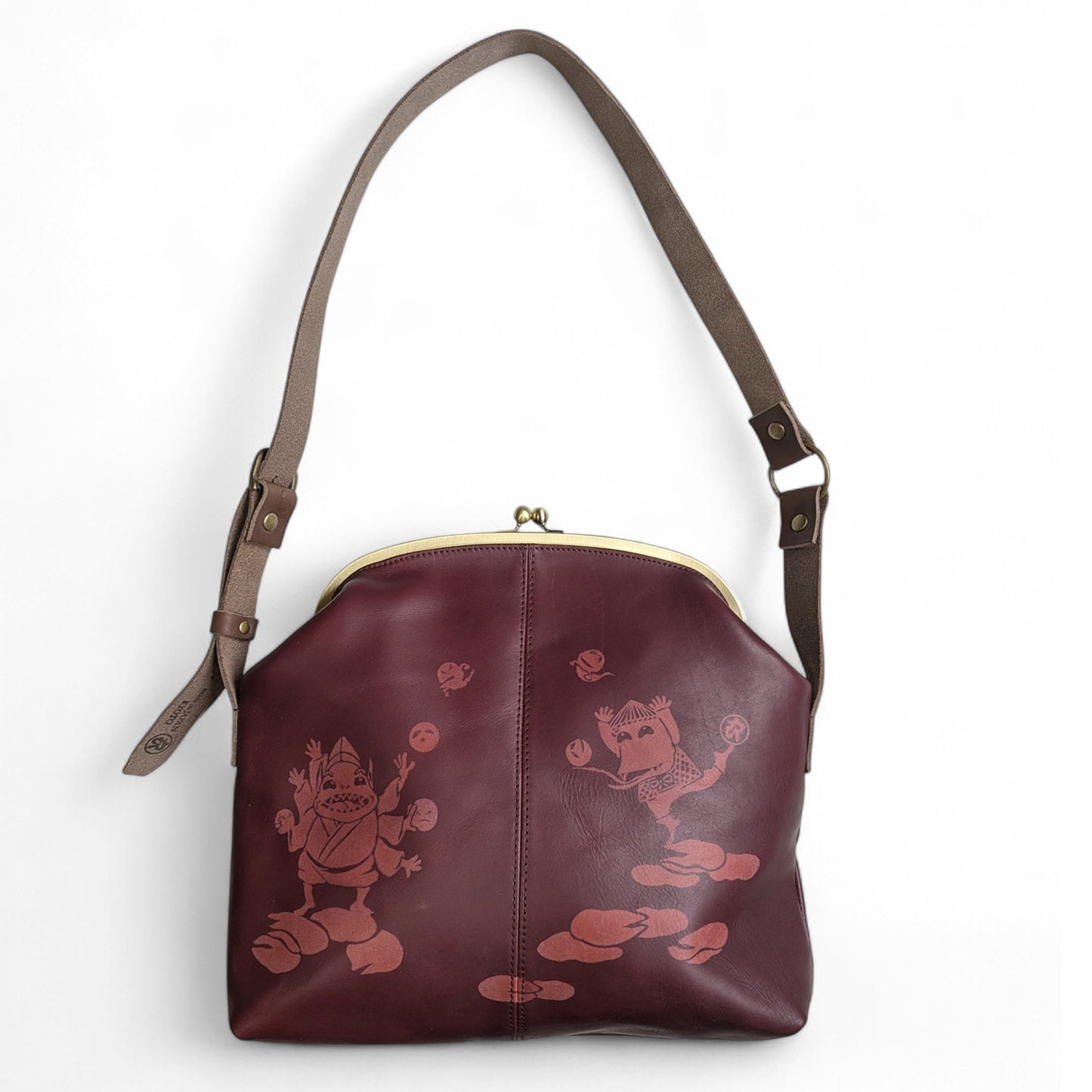 Real leather Gamaguchi Shoulder Bag -Yokai-