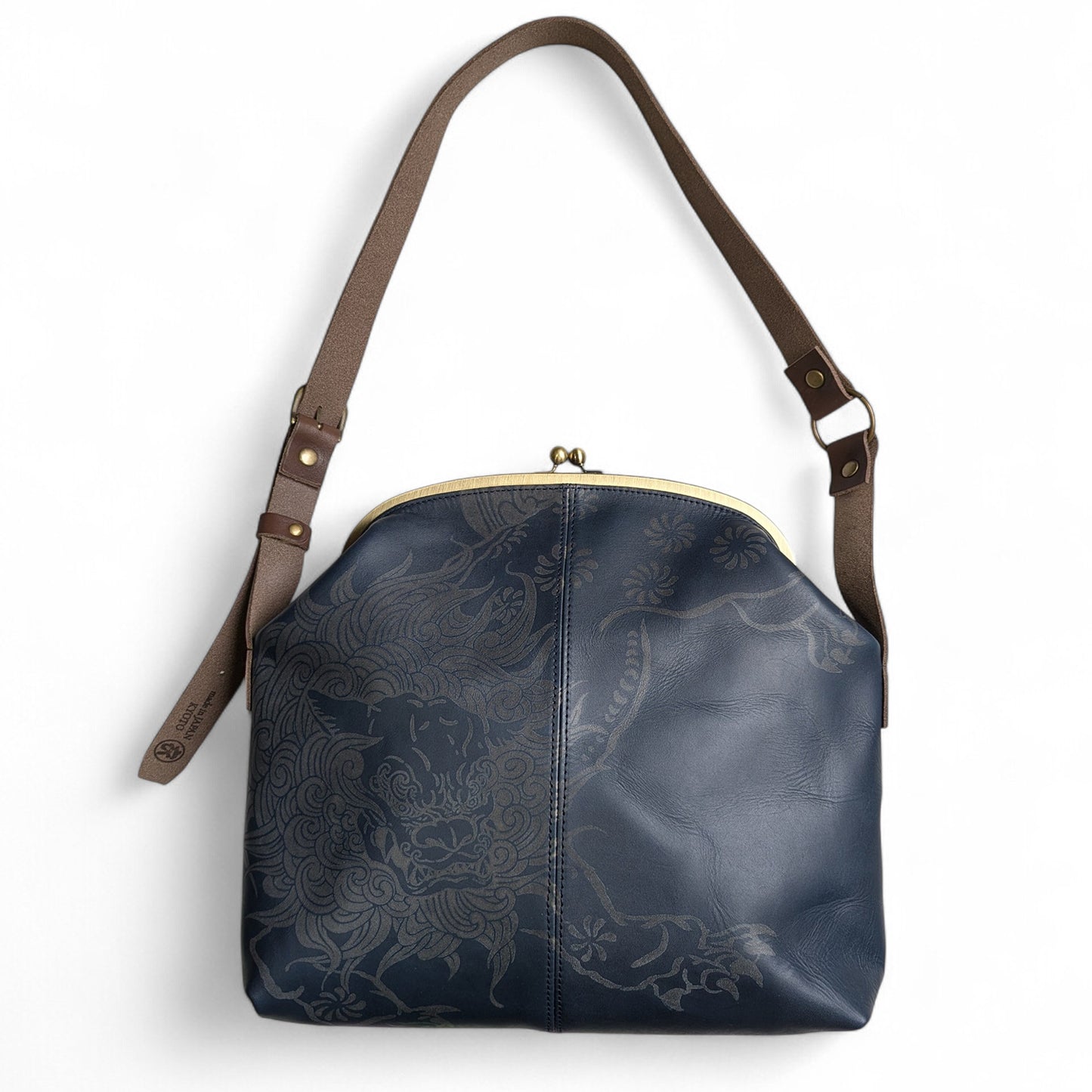 Real leather Gamaguchi Shoulder Bag -Karajishi-