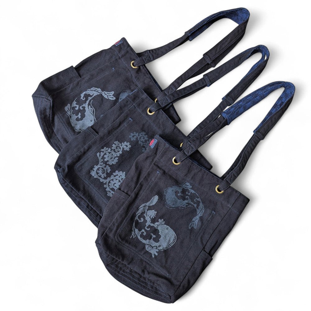 Catfish Sashiko Combo Tote Bag