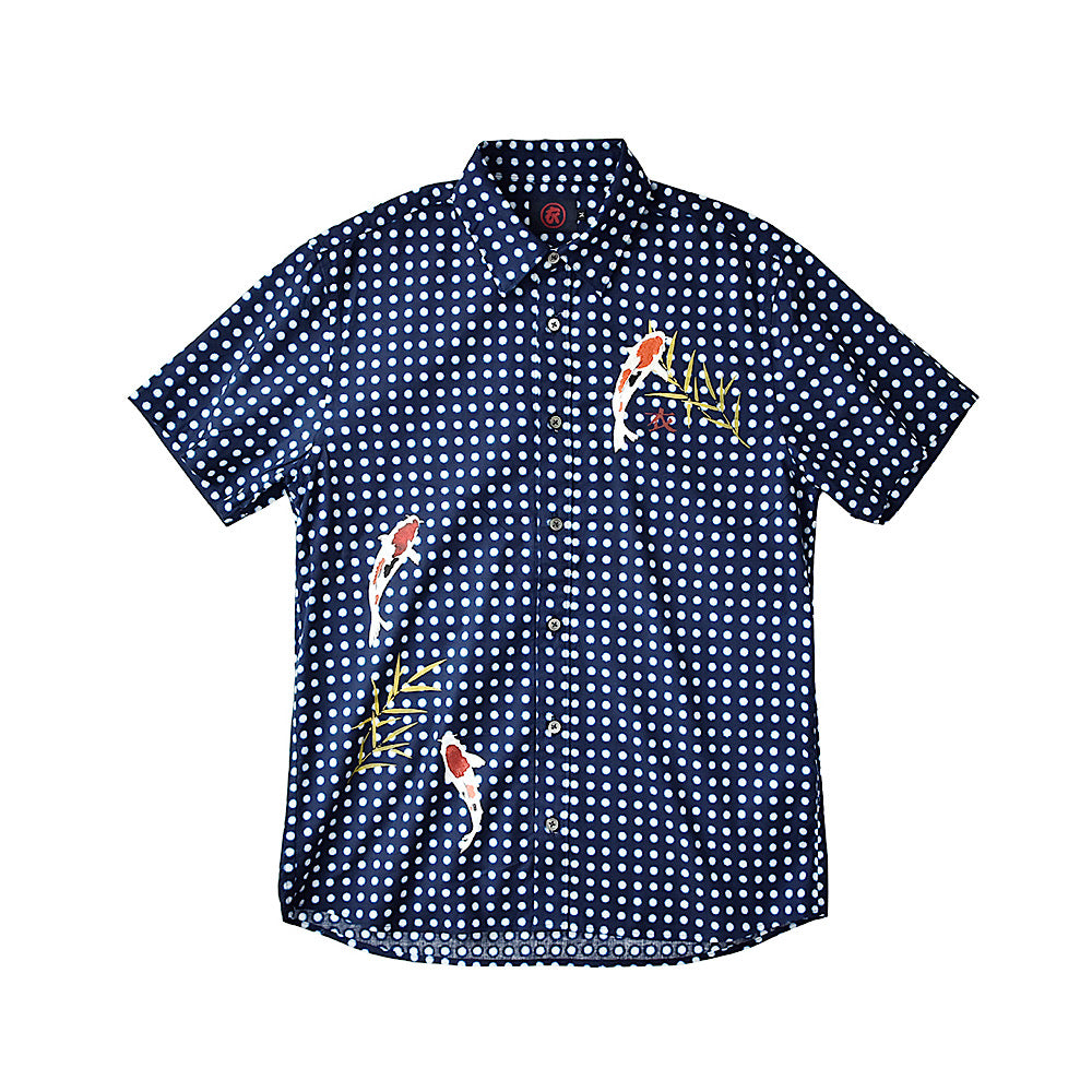 錦鯉豆絞り シャツ