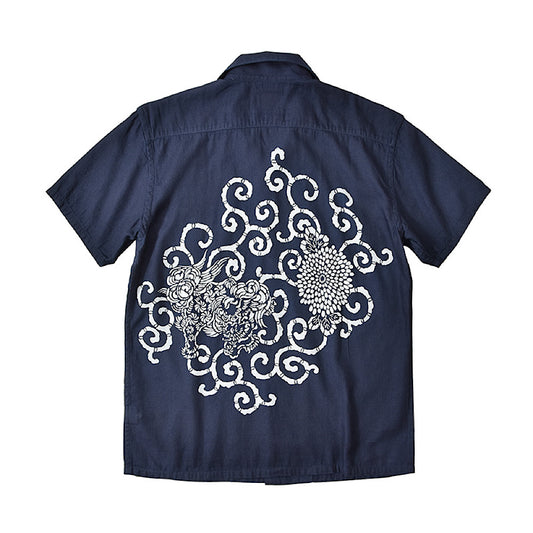 Arabesque Karajishi Open-Collar Shirt