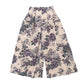 -flowers & butterfly-  High-Waist Wide-Leg Pants