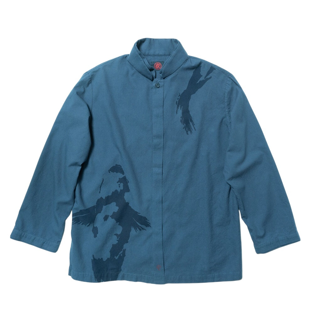  Double Stand Collar Shirt -Flower  Nishiki Koi-