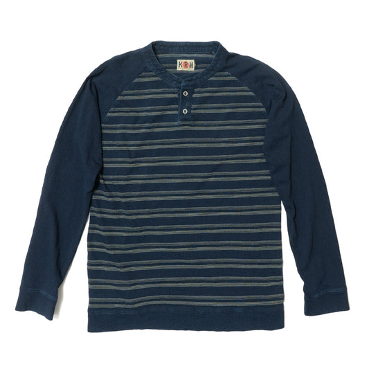 ラグラン切り替えヘンリーTシャツ