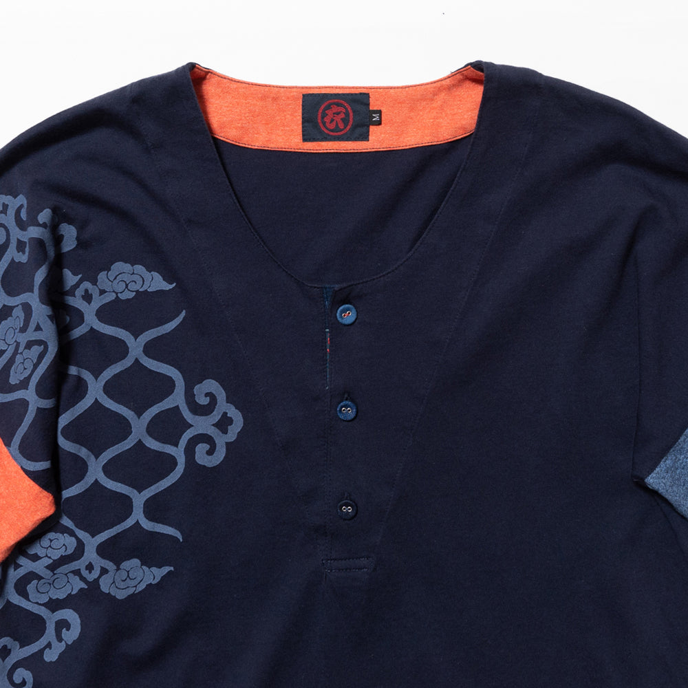 Ainu Pattern KOIKUCHI Henry T-Shirt